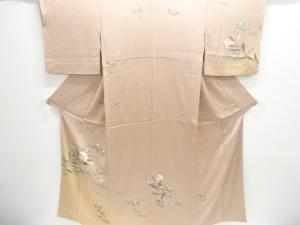 板締め絞り　枝花模様訪問着